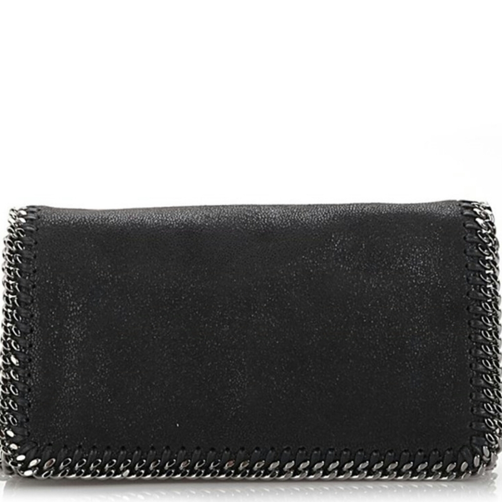 FINAL SALE Black Metallic Cloth Clutch Bag